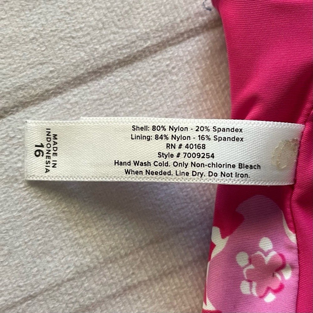 Vera Bradley Reversible One Piece Floral Swimsuit Women’s 16 | XL Blue Pink Boho - Picture 13 of 15